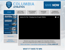 Tablet Screenshot of columbiacampaignforathletics.com